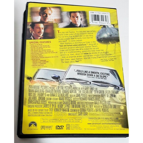 Classic Heist DVD Lot Shawshank Ocean’s Eleven Swordfish Italian Job Set - Picture 7 of 14